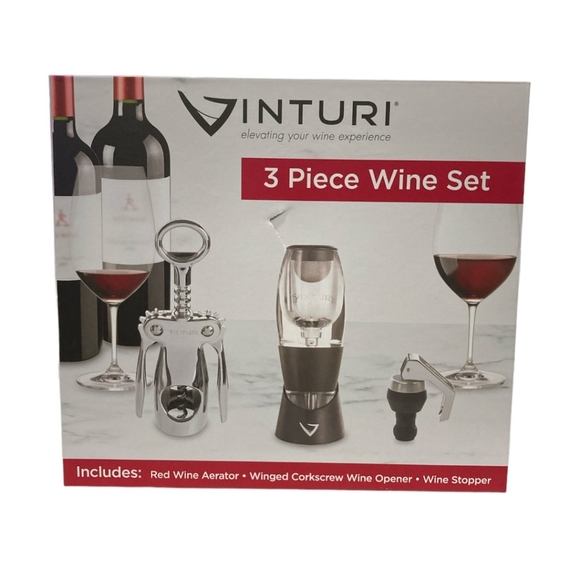 Vinturi 3 Piece Deluxe Wine Bundle (Stopper, Aerator, Corkscrew) - Picture 3 of 5